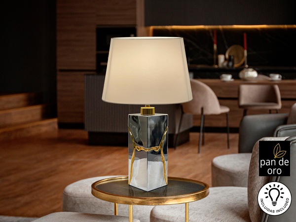 Ocean Настольная лампа 1L хром-золотой от интернет-магазина IDODOM.RU