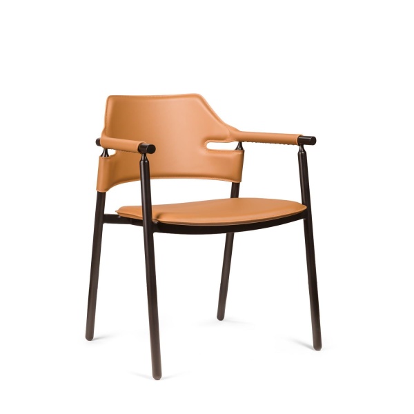 Стул с подлокотниками Suite, коричневый от интернет-магазина IDODOM.RU