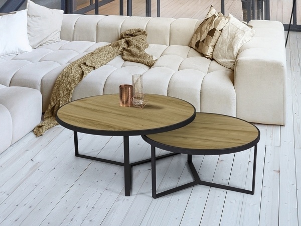 Набор столиков Naira из меламина с деревянной отделкой от интернет-магазина IDODOM.RU