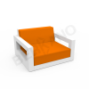 Кресло Quarter lounge с подушками Snow White, Orange