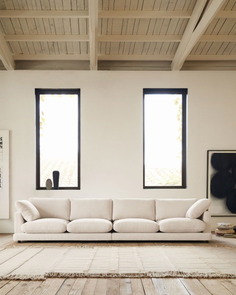 Gala 6-местный диван бежевого цвета 390 см от интернет-магазина IDODOM.RU