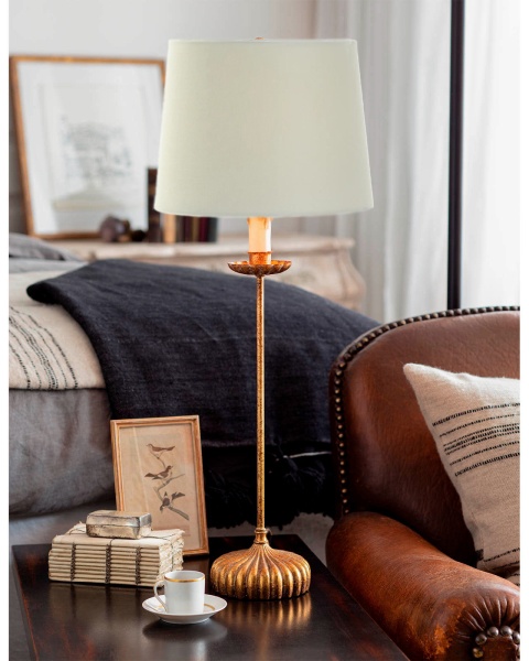 Настольная лампа “Грант” с белым абажуром от интернет-магазина IDODOM.RU