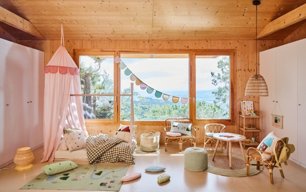 Круглый пуф Daiana из хлопка зеленого цвета Ø 40 см от интернет-магазина IDODOM.RU