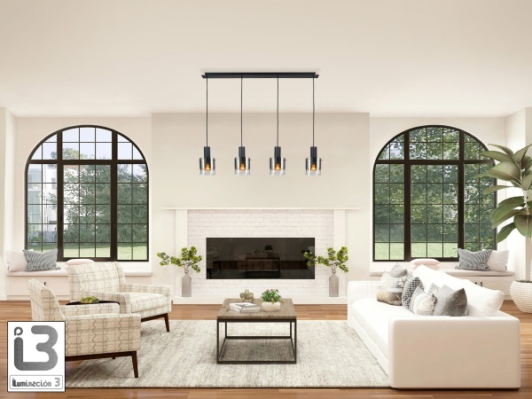 Люстра Venize 4L черный/дымчатый от интернет-магазина IDODOM.RU