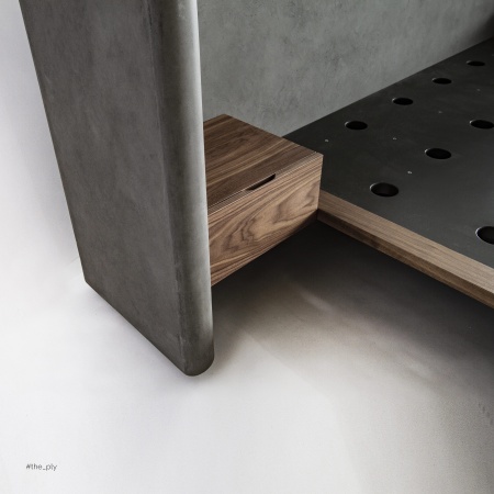 Кровать Stone_B2M с П-образным изголовьем и тумбочками от интернет-магазина IDODOM.RU