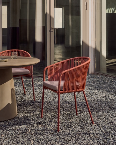 Стул Yanet из терракотовой веревки от интернет-магазина IDODOM.RU