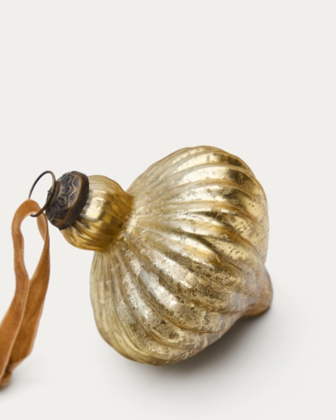 Набор из 2 подвесных украшений Raj из переработанного золотого стекла, 10 см от интернет-магазина IDODOM.RU