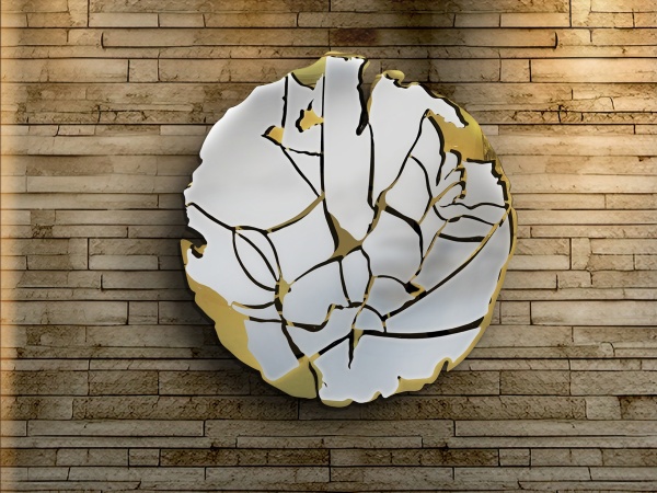 Fiorella Настенная скульптура золотой/хром от интернет-магазина IDODOM.RU