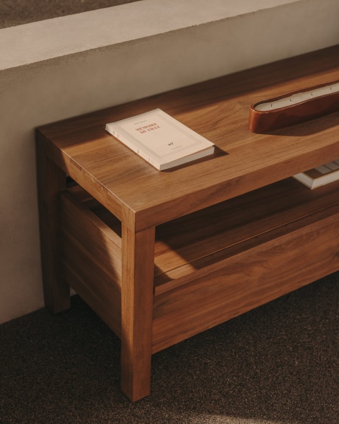 Подставка под телевизор Sashi из массива тикового дерева 200 x 40 см от интернет-магазина IDODOM.RU