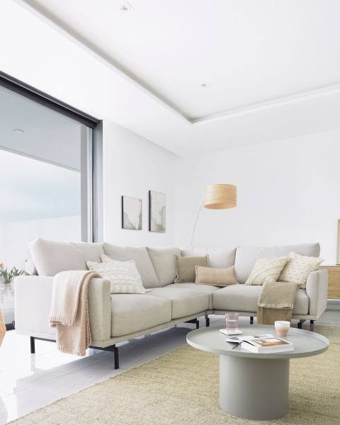 Угловой диван Galene 3-местный бежевого цвета, 267 x 207 см от интернет-магазина IDODOM.RU