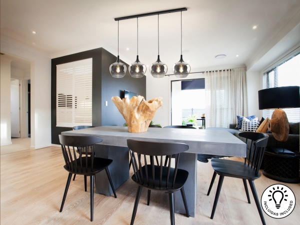 Люстра Opaz 4L черный/дымчатый от интернет-магазина IDODOM.RU