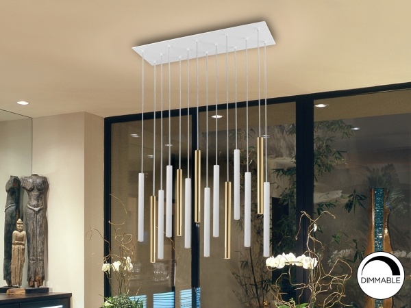 Подвесной светильник Varas 14L белый/золотой от интернет-магазина IDODOM.RU