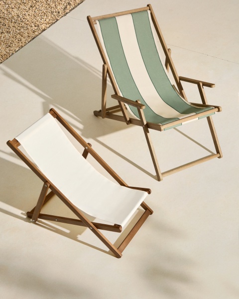 Adredna Детское складное кресло-шезлонг бежевого цвета из акации от интернет-магазина IDODOM.RU