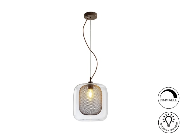 Подвесной светильник Fox 1L шоколадный большой от интернет-магазина IDODOM.RU