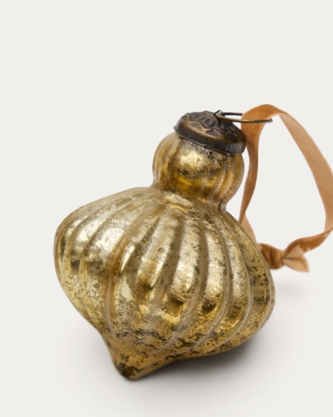 Набор из 4 подвесных украшений Raj из переработанного золотого стекла, 8 см от интернет-магазина IDODOM.RU