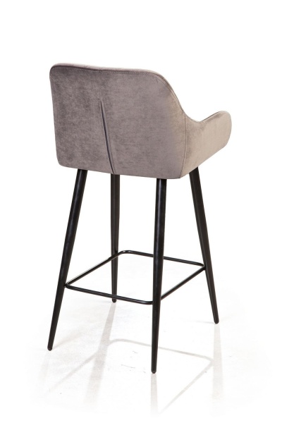 Стул полубарный Robert поворотный 360 градусов, бархат светло-серый 26 от интернет-магазина IDODOM.RU