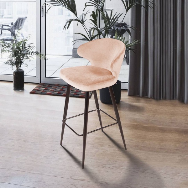 Стул барный Richard, бархат бежевый 5 от интернет-магазина IDODOM.RU