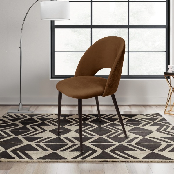 Стул Max ромб, бархат коричневый 12 от интернет-магазина IDODOM.RU