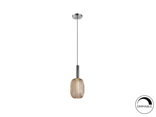 Подвесной светильник Micron 1L хром/золотой от интернет-магазина IDODOM.RU