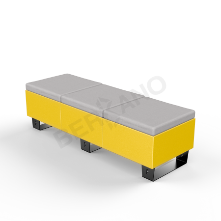 Скамейка Brick 180 Yellow, Gray