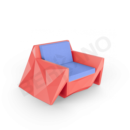 Кресло Quaro с подушками Chili Red, Navy