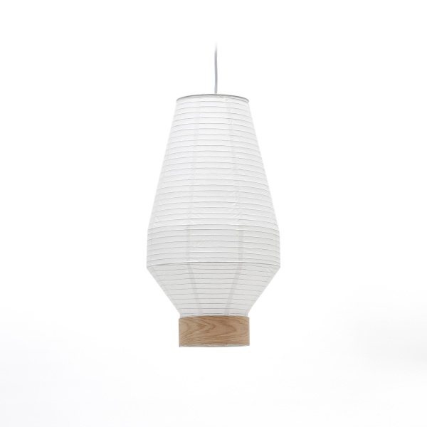 Hila Абажур для подвесного светильника из белой бумаги и натурального шпона Ø 30 см от интернет-магазина IDODOM.RU