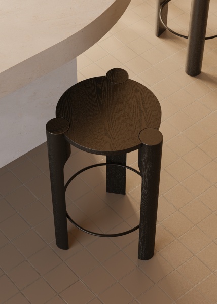 Табурет Domus высокий дуб окрашенный от интернет-магазина IDODOM.RU