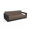 Диван Quarter lounge с подушками черного цвета, аксессуар кофейного цвета