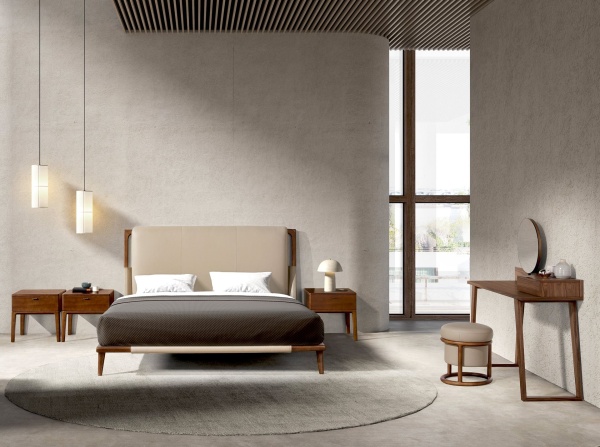 Кровать 7194 из экокожи цвета норки 180 х 200 см от интернет-магазина IDODOM.RU