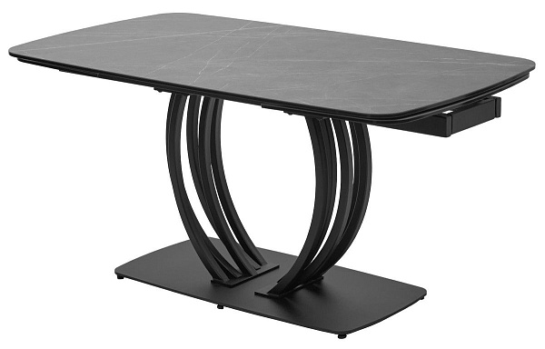 Стол обеденный Ring (160+40+40) керамика матовая серая от интернет-магазина IDODOM.RU