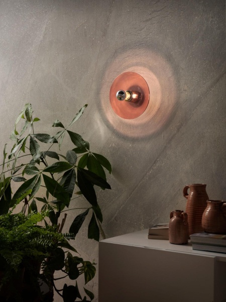 Бра Fest хромированный цоколь 5 см - розовое стекло Ø 25 cm от интернет-магазина IDODOM.RU