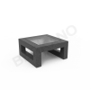 Стол Quarter lounge со стеклом Black Granite
