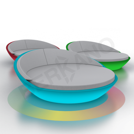 Шезлонг Riviera Snow White RGB, Gray