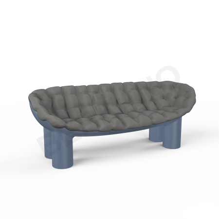 Диван SLON Wave Blue, Graphite