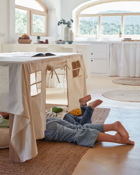 Temis Чехло для детского игрового домика из хлопка белого цвета от интернет-магазина IDODOM.RU