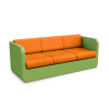 Диван Grace с подушками зеленого цвета, аксессуар оранжевого цвета