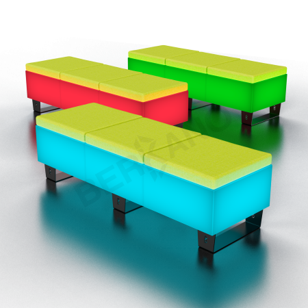 Скамейка Brick 180 Snow White RGB, Green