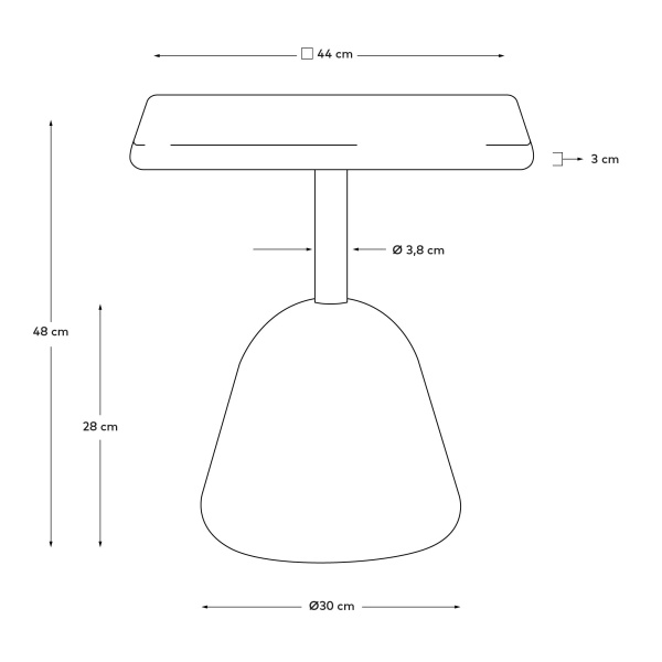 Журнальный столик Saura со столешницей и основанием из белой терраццо от интернет-магазина IDODOM.RU