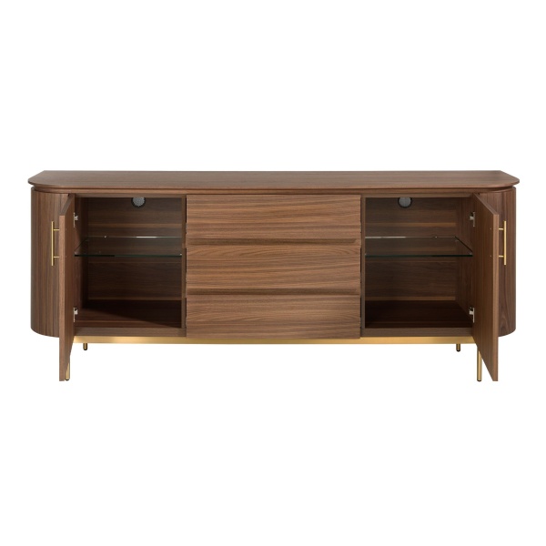 Сервант 3228/413M из орехового дерева и позолоченной стали от интернет-магазина IDODOM.RU