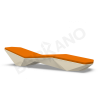 Шезлонг Quaro с подушками Bone Brown, Orange