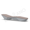 Шезлонг Quaro с подушками Concrete Gray, Cappuccino