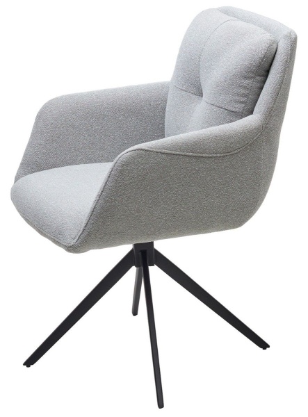 Стул Honey букле светло-серый, поворотный механизм 360 градусов от интернет-магазина IDODOM.RU