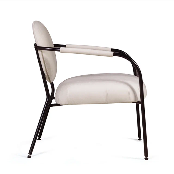 Лаунж кресло EGO, велюр белый от интернет-магазина IDODOM.RU