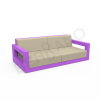 Диван Quarter lounge с подушками сиреневого цвета, аксессуар бежевого цвета