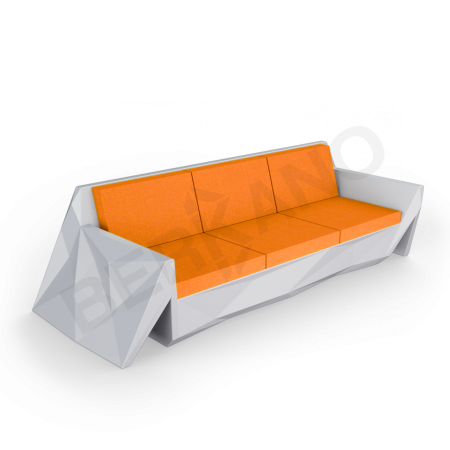 Диван Quaro с подушками Concrete Gray, Orange