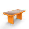 Стол Grace большой со стеклом Orange