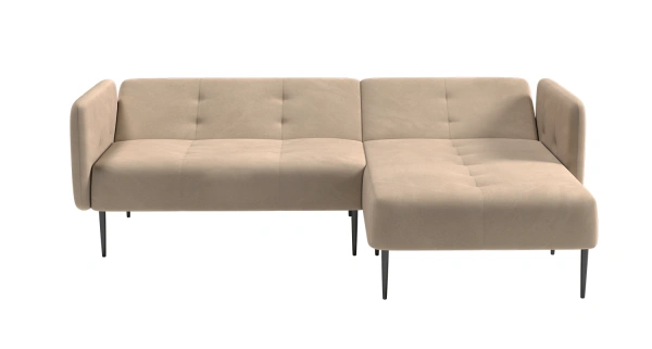 Monaco диван-кровать с шезлонгом, с подлокотниками, бархат бежевый 5 от интернет-магазина IDODOM.RU