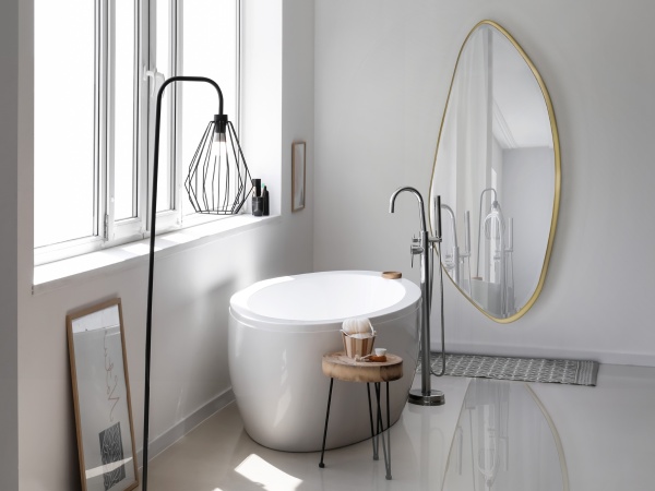 Зеркало овальное Mimo 80X170 золотое от интернет-магазина IDODOM.RU