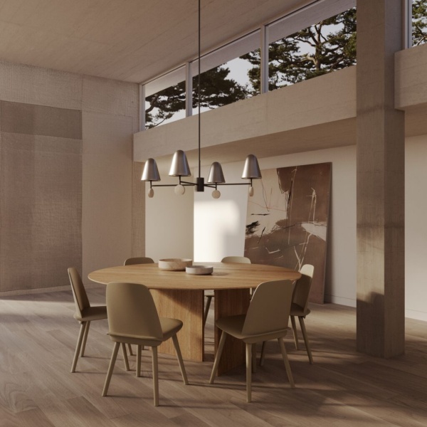 Люстра Stor 5L отделка черный мрамор от интернет-магазина IDODOM.RU