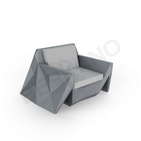Кресло Quaro с подушками Black Granite, Gray